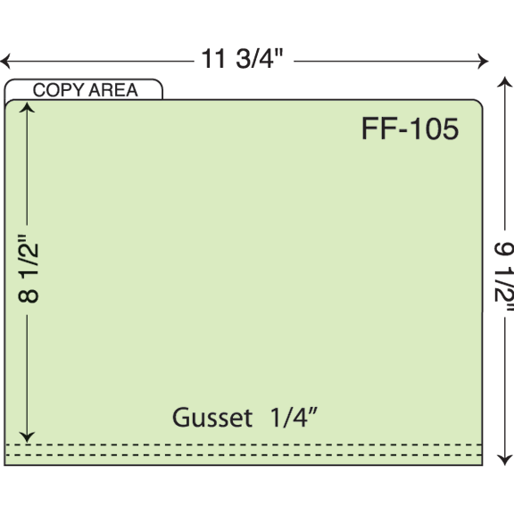Custom printed file folders - style FF-105 left tab